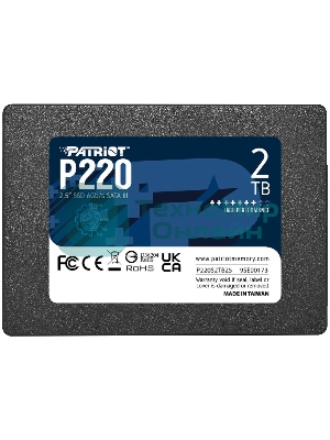 Накопитель SSD Patriot P220, 2Tb, SATA III, 2.5