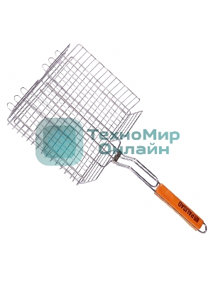 Решетка-гриль Camping Palisad 260х320х65 мм, объемная, хромир.