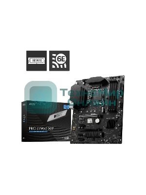 Материнская плата MSI PRO Z790-S WIFI, LGA 1700, ATX, 4xDDR5, 1xPCIe 5.0 x16, 4xM.2, 4xSATA, 1xHDMI, 1xDP, 2.5 Gigabit Ethernet, 7.1 аудио