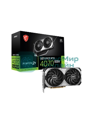 Видеокарта MSI RTX4070 SUPER 12G VENTUS 2X OC NV RTX4070 Super 12Gb PCI-E4.0 192bit GDDR6X 2610/21