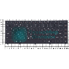 Клавиатура для ноутбука Lenovo IdeaPad Yoga 13 черная c черной рамкой