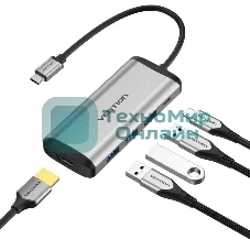 Мультифункциональный хаб Vention USB Type-C 5 в 1