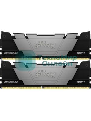 Оперативная память Kingston Fury Renegade, DDR4, 16GB (2x8GB), 3200MHz, CL16, DIMM, с радиатором, серый/черный