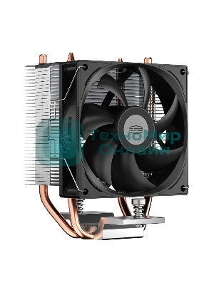 Кулер для процессора PCCooler R200 S115X/1200/1700/AM4/AM5 (TDP 110W, 90мм Non LED Fan, 2 тепловые трубки 6мм, 2200RPM, 28,3dBa)