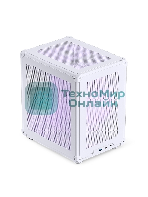 Компьютерный корпус без блока питания Case JONSBO C6, Mini-Tower, no fan, 1xUSB-A 3.2 + 1xUSB-C 3.2, mATX, mITX White