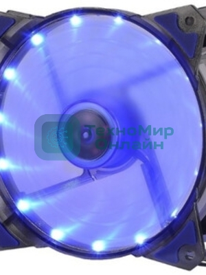 Вентилятор для корпуса Crown CMCF-12025S-1221 черный/синий, 120 мм, 1650 об/мин, 28 дБ, 3 pin