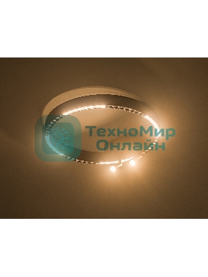 Потолочный светодиодный светильник Ambrella light FL5806/1+2 BK черный 25W 3000K/4200K/6400K D400*95 (без ПДУ)