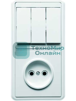 Блок Кунцево-Электро БКВР-039 Бэлла (3-кл. выкл. + розетка)