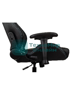 Кресло Knight Outrid Smile черный, экокожа, 120 кг, механизм качания