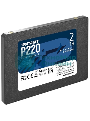 Накопитель SSD Patriot P220, 2Tb, SATA III, 2.5
