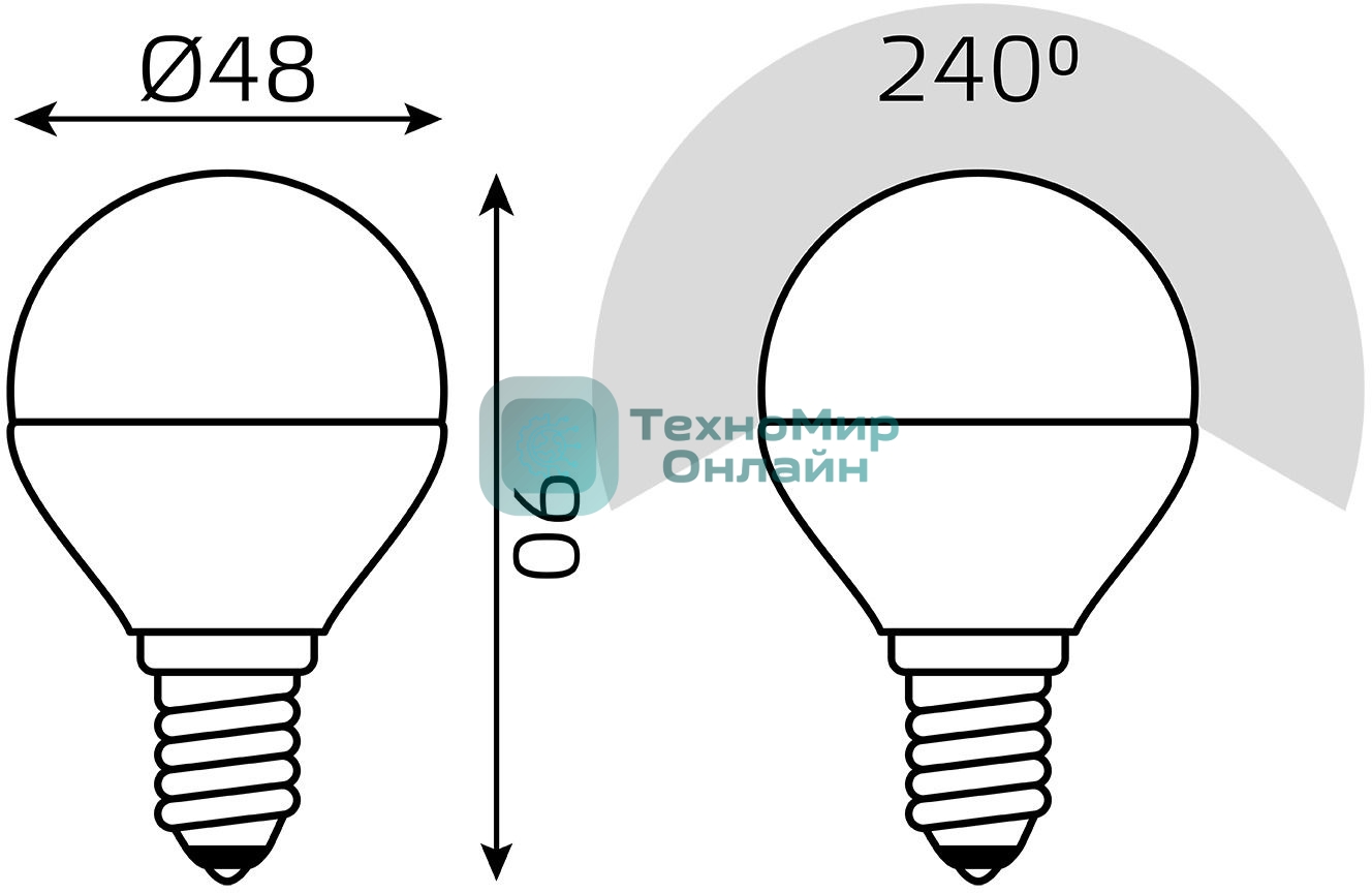 Лампа светодиодная Шар Gauss 6W E14 RGbW+димирование LED