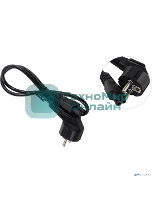 Кабель питания ноутбуков ExeGate Power PC5-7,5P (Евровилка Schuko->С5) VDE-250V-3*0.5-CU, 6A, 0.75м