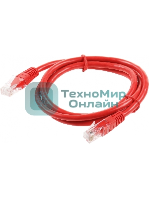 Патч-корд UTP Cablexpert cat.6, 1м, литой, многожильный, красный