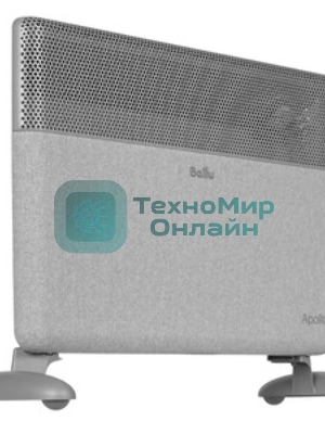 Конвектор электрический Ballu Apollo digital INVERTER Moon Gray BEC/ATI-1501 серый, 1500 Вт, 20 м2, термостат, дисплей, WiFi