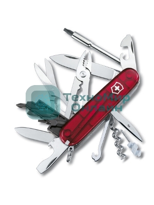 Нож перочинный Victorinox CyberTool L (1.7775.T) 91мм 39функций красный полупрозначный карт.коробка