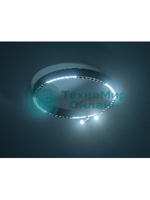 Потолочный светодиодный светильник Ambrella light FL5806/1+2 BK черный 25W 3000K/4200K/6400K D400*95 (без ПДУ)