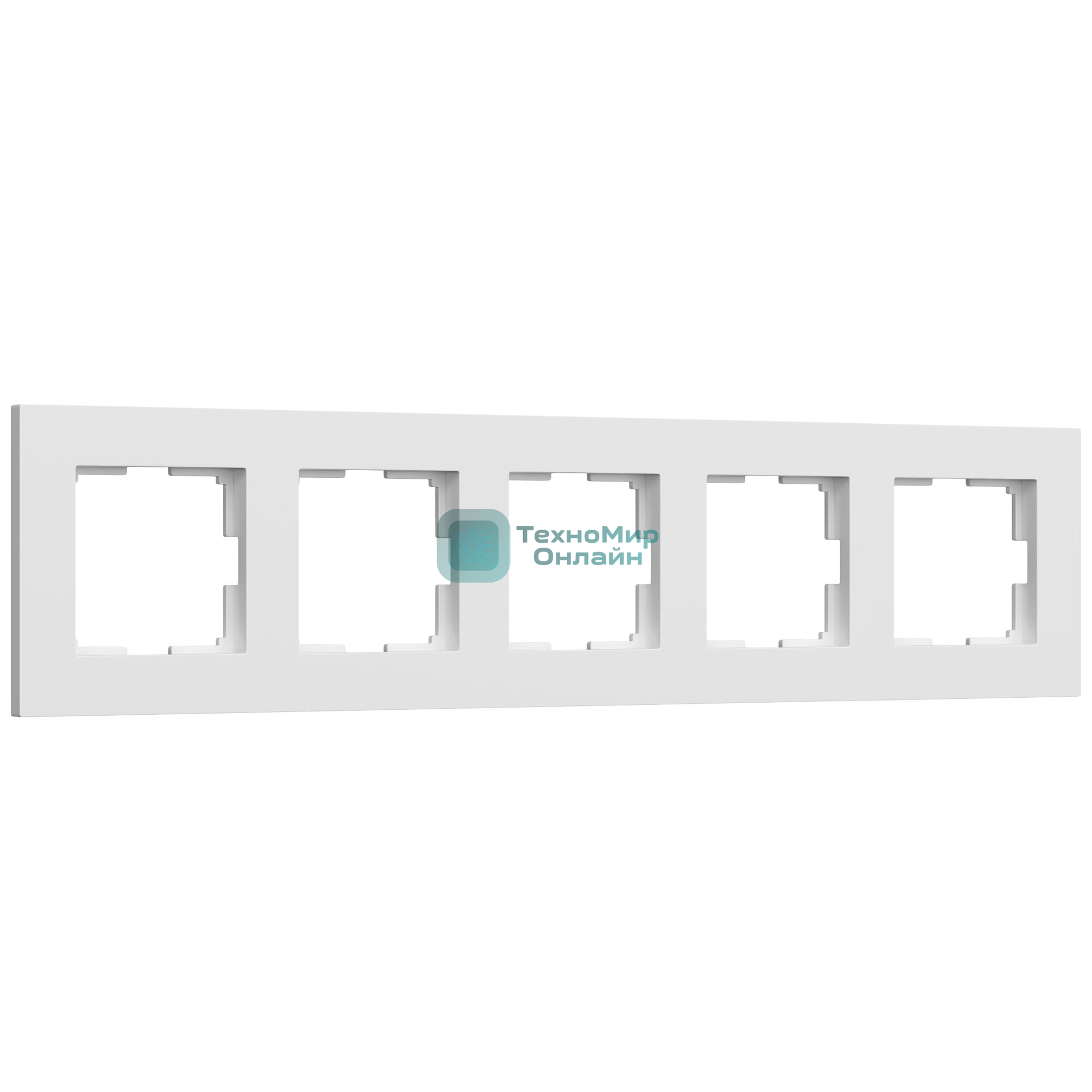Рамка на 5 постов Slab (белый софт) W0052961