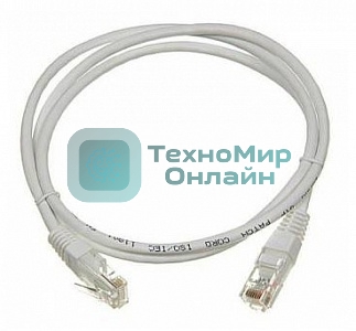 Патч-корд LANMASTER UTP LAN-PC45/U5E-3.0-GY вилка RJ-45-вилка RJ-45 cat.5е 3м серый LSZH (уп.:1шт)