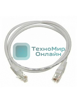 Патч-корд LANMASTER UTP LAN-PC45/U5E-3.0-GY вилка RJ-45-вилка RJ-45 cat.5е 3м серый LSZH (уп.:1шт)