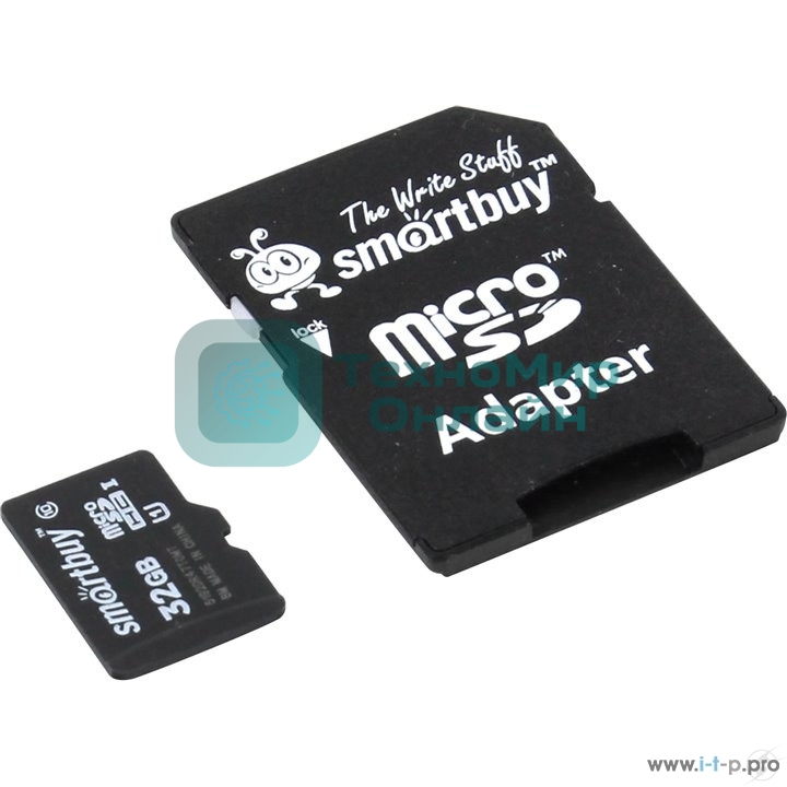 Флеш карта Smartbuy microSD 32Gb, microSDHC Class 10 (SD адаптер)
