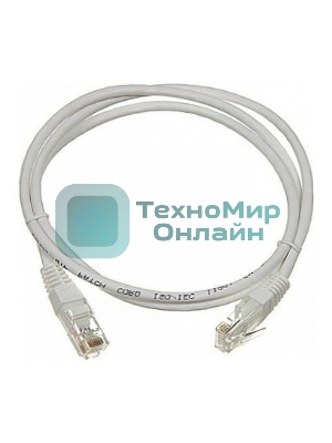 Патч-корд LANMASTER UTP TWT-45-45-1.5/6-GY вилка RJ-45-вилка RJ-45 Cat.6 1.5м серый ПВХ (уп.:1шт)