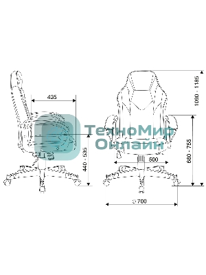 Кресло Бюрократ Zombie GAME 17 черный/серый, экокожа, 120 кг, механизм качания