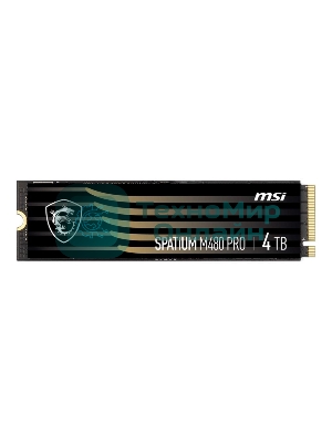 Накопитель SSD MSI SPATIUM M480 PRO, 1000Gb, M.2 2280, PCIe 4.0 x4, NVMe, R/W 7400/6000