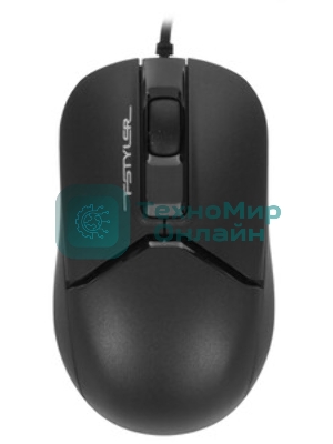 Мышь проводная A4Tech Fstyler FM12S черный, 1200 dpi, USB, кнопки - 3