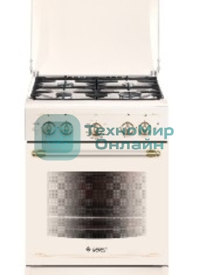 Плита газовая Gefest ПГ 5100-02 0186 бежевый, конфорок 4 шт, духовка 52 л, 50 см x 85 см x 58.5 см