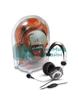 Гарнитура Genius HS-04SU черный/серый, проводная