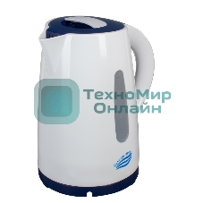 Чайник электрический Великие Реки Томь-1 белый/т.синий
