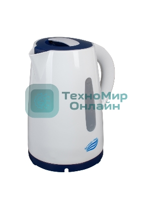 Чайник электрический Великие Реки Томь-1 белый/т.синий