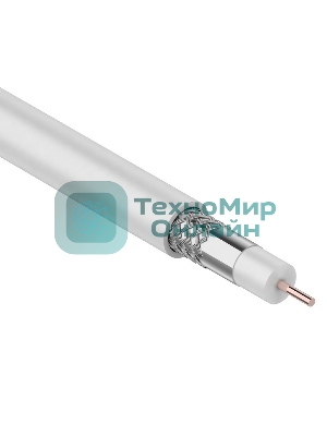 Кабель коаксиальный PROconnect RG-59U, 75 Ом, CCS/Al/Al, 48%, бухта 100 м, белый