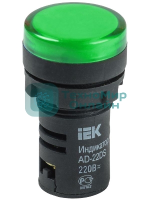 Арматура светосигнальная AD-22DS 12В AC/DC зел. IEK BLS10-ADDS-012-K06
