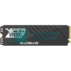 Накопитель SSD Patriot Viper VP4300, 1Tb, PCIe 4.0 x4, M.2 2280, NVMe, R/W 7400/5500, с радиатором