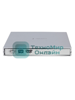 Оптический привод внешний с интерфейсом USB 2.0 Gembird DVD-USB-02-SV пластик, серебро