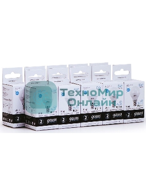 Лампа светодиодная Gauss Elementary 6Вт цок.: E14 шар 220B 4100K св. свеч. бел. ней. (упак.: 10 шт)