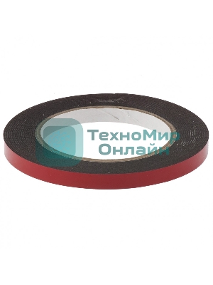 Лента клейкая Matrix на вспененной основе усиленная, двусторонняя, черная, 9 мм х 5 м