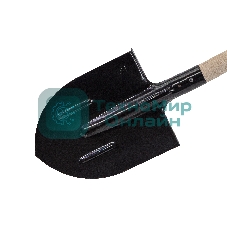 Лопата штыковая, 205х275х1400 мм, ребра жесткости, деревянный черенок Россия