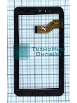 Сенсорное стекло (тачскрин) для Irbis TX34 TX46 TX47, черное с рамкой