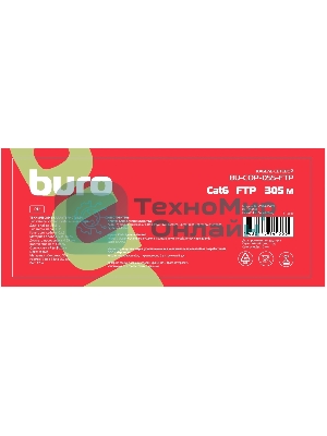 Кабель сетевой Buro BU-COP-055-FTP FTP 4 пары cat6 solid 0.55мм Cu 305м серый