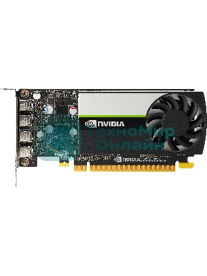 Видеокарта VGA PNY NVIDIA QUADRO T1000, 4 Gb GDDR6/128 bit, PCI Express 4.0 x16, 4x mDP, PG172
