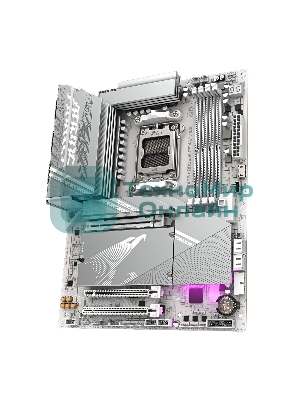 Материнская плата Gigabyte X870 AORUS ELITE WIFI7 ICE, AM5, AMD X870, 4xDDR5, 4xSATA, 4xM.2, 1xPCI-E 5.0 x16, 1xPCI-E 4.0 x4, 1xPCI-E 3.0 x2, 1xHDMI, 1x 2.5Gb LAN, 2xUSB-C 4.0, 2xUSB 3.2 Gen 2, 4xUSB 3.2 Gen 1, 4xUSB 2.0, 2x3.5 мм, 7.1, ATX