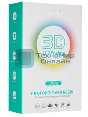 Фотополимерная смола NVPrint Standard Resin Grey для 3D печати; 1 кг/бут