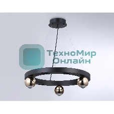 Светильник подвесной светодиодный FL5961 BK/GD черный/золото 4200K 32W  D600*1200 (Без ПДУ)