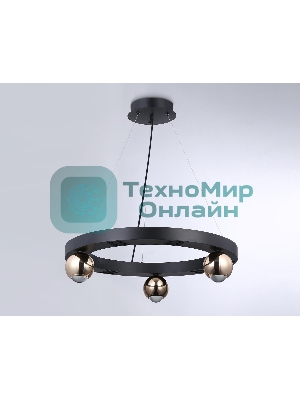Светильник подвесной светодиодный FL5961 BK/GD черный/золото 4200K 32W  D600*1200 (Без ПДУ)