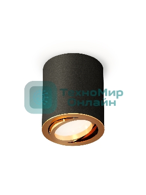 Светильник Ambrella Light XS7422003 SBK/PYG черный песок/золото желтое полированное MR16 GU5.3 (C7422, N7004)