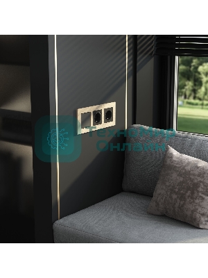 Рамка на 3 поста  AluMax (шампань) W0033511
