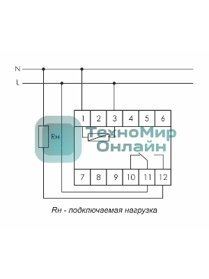 Реле времени PCR-513 (задержка вкл. 230В 8А 1перекл. IP20 монтаж на DIN-рейке) F&F EA02.001.003