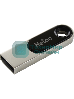 Флешка USB Netac U278 (NT03U278N-032G-20PN), 32Gb, USB 2.0, R/W 50/10, серебристый/черный